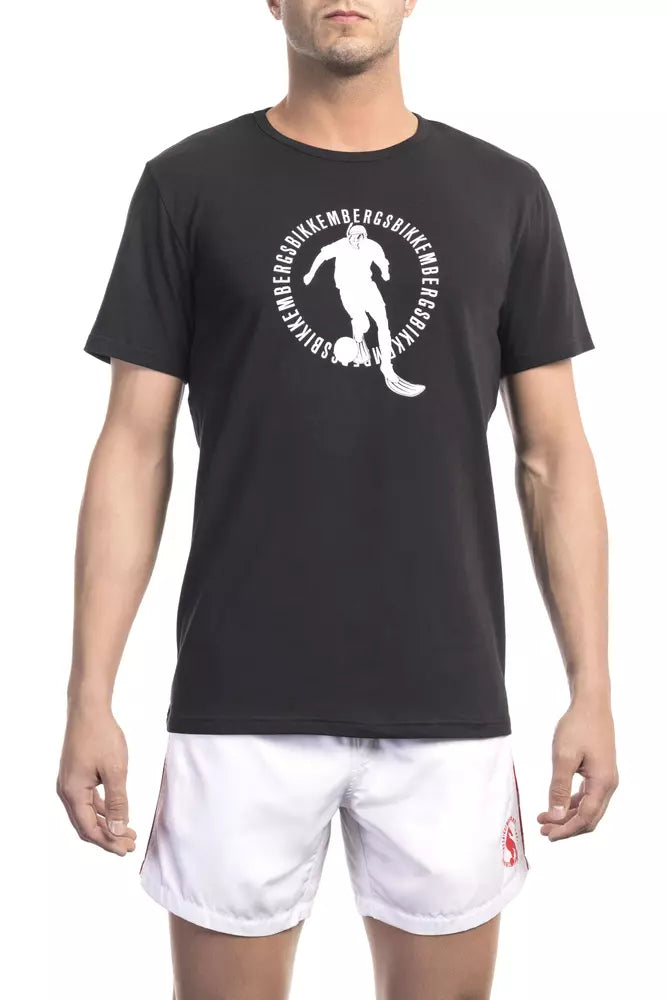 "Black Cotton Men's T-Shirt"